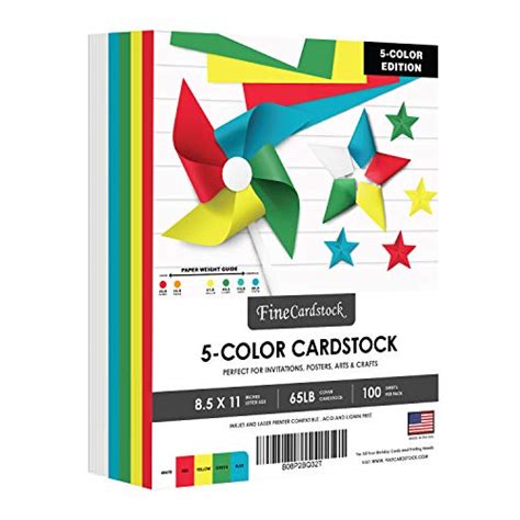 Assorted Multi-Color Cardstock Pack - 150 Sheets | 8.5 x 11