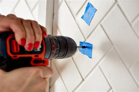 Drill Through Tile Backsplash - IKEA GRUNDTAL Rail | Kitchn