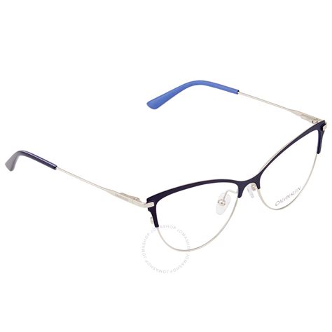 Calvin Klein Ladies Blue Cat Eye Eyeglass Frames CK1911141053 CK19111 ...