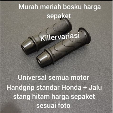 Jual Sarung Gas Handfat Handgrip Standar Honda Jalu Stang Hitam Beat