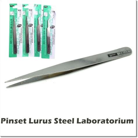 Promo Pinset Lurus Stainless Steel Laboratorium GOOI TS 12 Silver