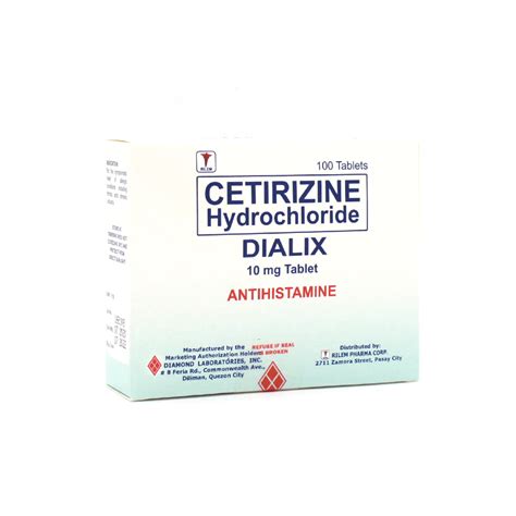 Dialix Cetirizine Hydrochloride Mg Tablet S Price In The