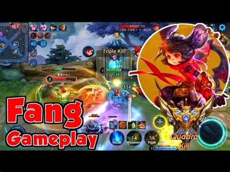 FANG GAME PLAY HONOR OF KINGS QUADRA KILL WITH DAMAGE BUILD YouTube