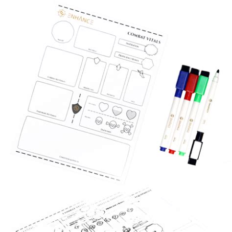 Enhance Tabletop Acrylic Character Sheet Set Reusable E Dnd