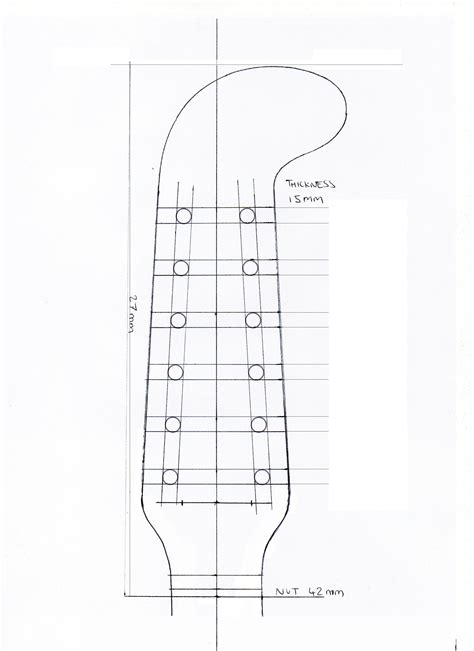 12 String Headstock Template