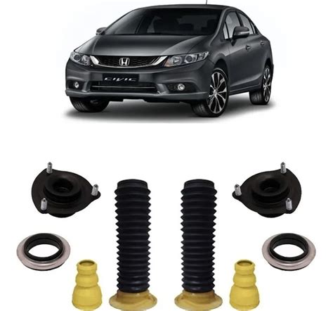 Par Kit Coxim Batente Dianteiro Honda Civic