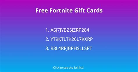 35+ Free Fortnite Gift Cards - Followchain