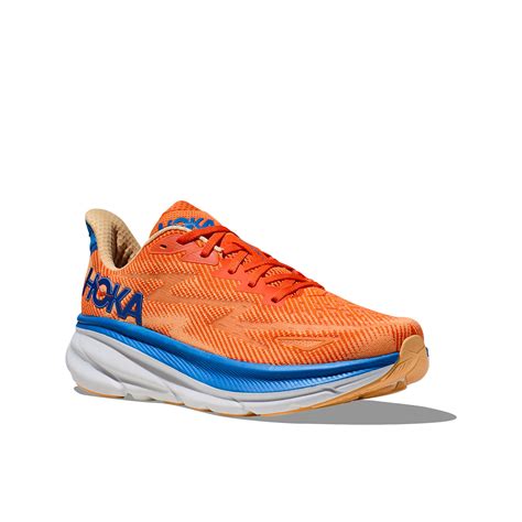 Hoka One One Clifton 9 Wide Mens Running Shoes Vibrant Orange