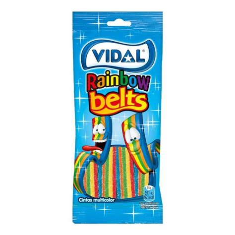 Vidal Fizzy Rainbow Belts 100g Retro Sweets Pick And Mix Sweets