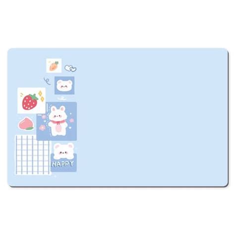 Pastel Star Grid Kawaii Mouse Pad Desk Mat Large Desk Pad Etsy