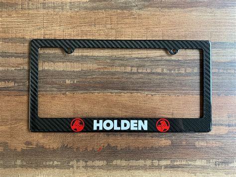 Carbon Fiber License Plate Frame W Personalized Logo Etsy