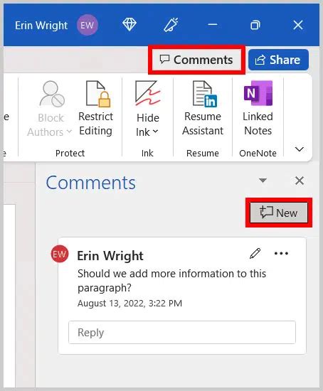 How To Use Comments In Microsoft Word Modern Comments