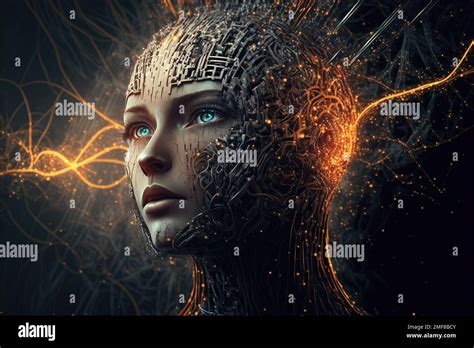 Concepto De Ai Robot Humanoide Con Inteligencia Artificial Androide