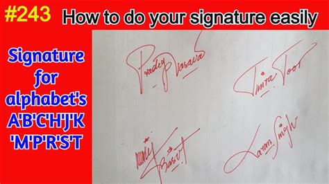 How To Do Your Signature Easy Signature Doing For Alphabets Abchj