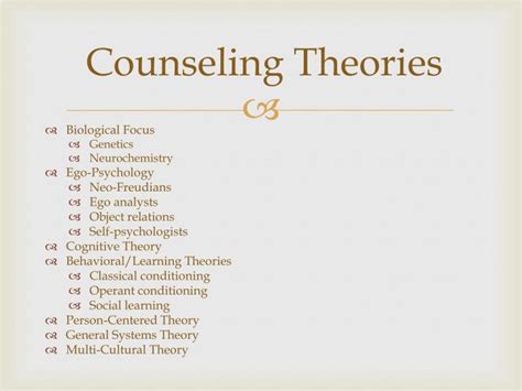 What Is Counselling Theory