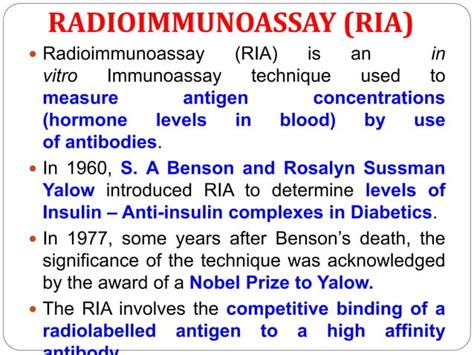 Radio Immunoassay RIA PPT