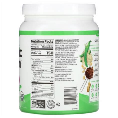 Orgain Organic Vegan Protein Powder Chocolate Peanut Butter 21g Of Plant Based Protein 102