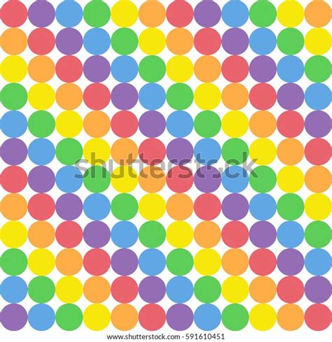 Seamless Rainbow Circle Pattern Background Vector Stock Vector Royalty