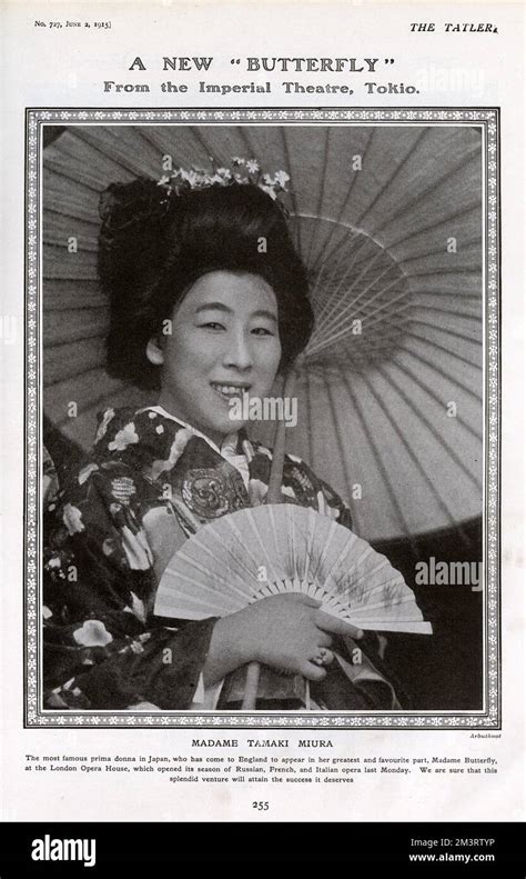 Madame Tamaki Miura 1884 1946 Japanese Opera Singer Whose Most