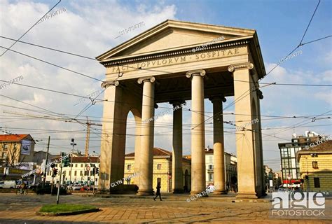 Porta Ticinese On Piazza XXIV Maggio Milan Italy Stock Photo