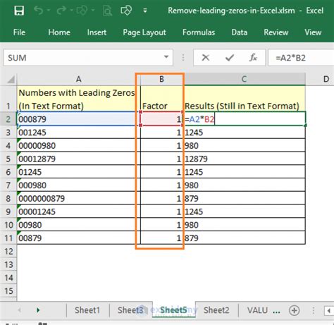 How To Remove Leading Zeros In Excel Easy Ways Vba