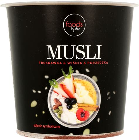 FOODS BY ANN musli truskawka wiśnia porzeczka 65 g Drogeria