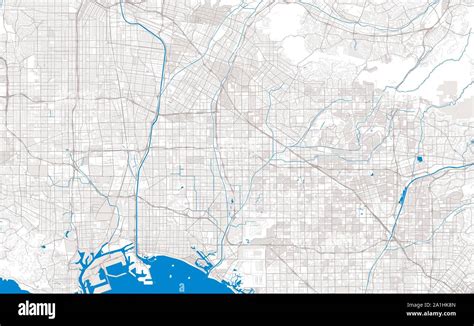 Rich Detailed Vector Area Map Of Norwalk California Usa Map Template