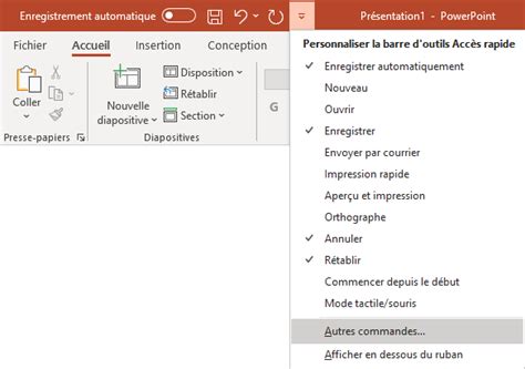 Comment ajouter des commandes à la barre doutils Accès rapide dans