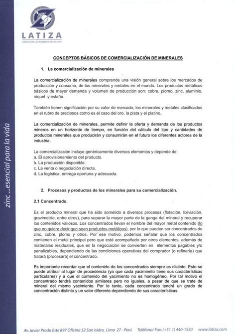 Informe Comercializaci Minerales PDF