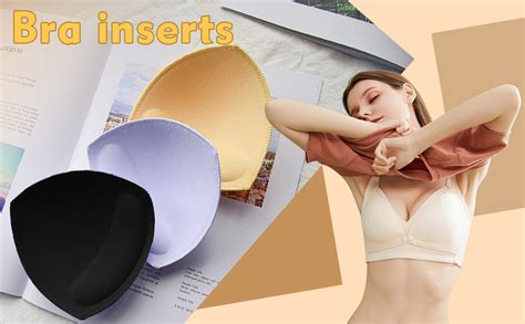 Funcyboo Pairs Bra Pads Inserts Bra Cups Insert Sports Bra Pad Insert