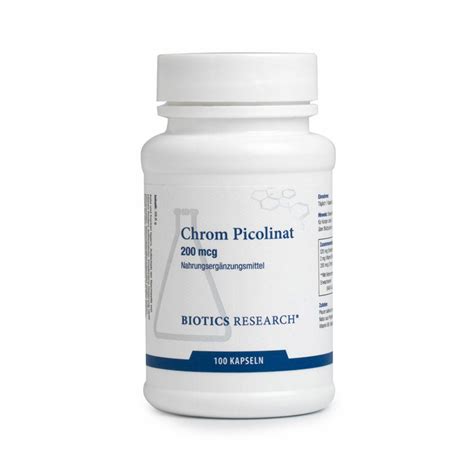 BIOTICS RESEARCH Chrom Picolinat 200 µg 100 St shop apotheke