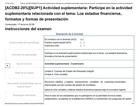 Examen ACDB 2 20 SUP 1 Actividad Suplementaria Participe En La