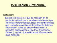 EVALUACION NUTRICIONAL DEL NIÑO Y Caracterizar etiología y forma