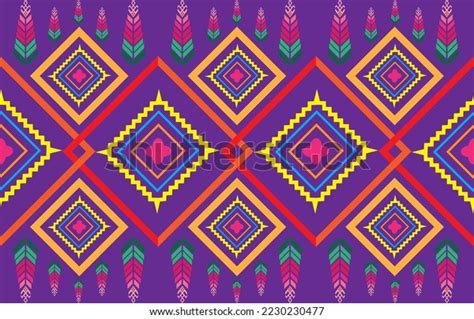 Tribal Striped Seamless Pattern Aztec Geometric Stock Vector Royalty