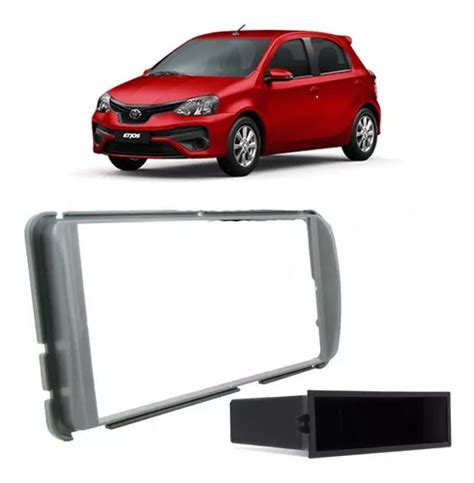 Moldura Painel Din Din Porta Objetos Toyota Etios Cinza