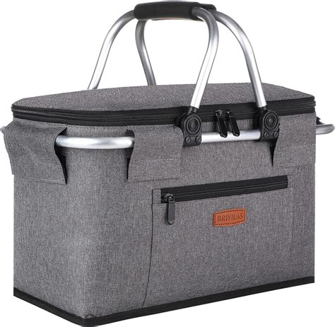 Insulated Folding Picnic Basket Cooler Picnic Basket With Lid L Extra