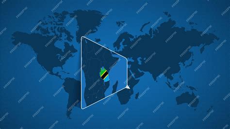 Premium Vector | Detailed world map with pinned enlarged map of ...