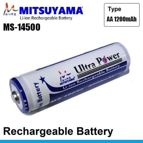 Jual Baterai Rechargeble MS 14500 Ni Mh 1200mAh 3 7v AA Mitsuyama