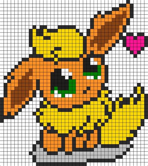 Flaren Chibi Kandi Pattern Pixel Art Pokemon Easy Pixel Art Pokemon Cross Stitch