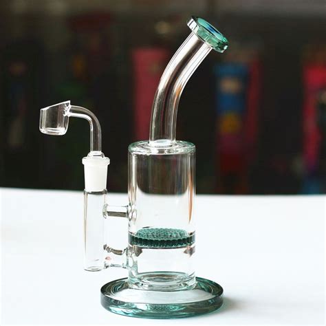 2021 GLASS Bong Dab Rig Water Pipes 8 Tall 5mm Thick Bowl Quartz Banger