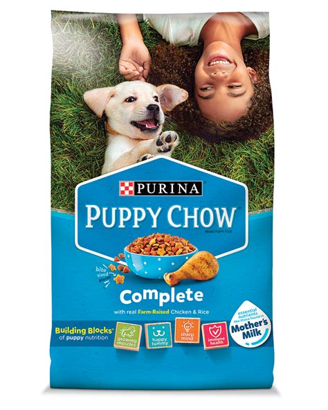 Purina Puppy Chow Complete Chicken And Rice Puppy Dog Food Paws And