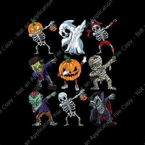 Dabbing Halloween Guys Skeleton Zombie Mummy Ghost Pumpkin Png, Ghost ...