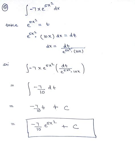 Solved Indefinite Intergal Evaluate The Following Indefinite