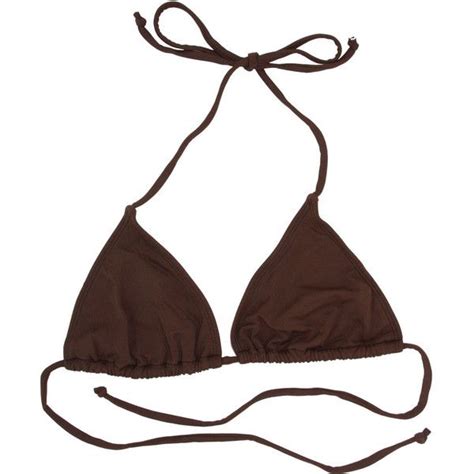 Triangle Bikini Top Brown Chica Rica Huf Liked On Polyvore