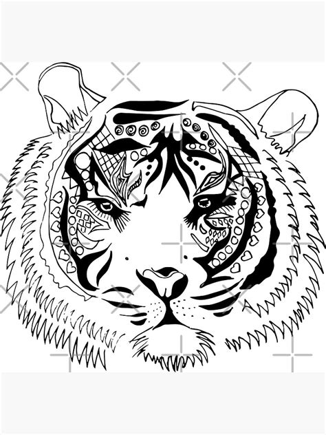 Tiger Black And White Poster For Sale By Twistidd Redbubble