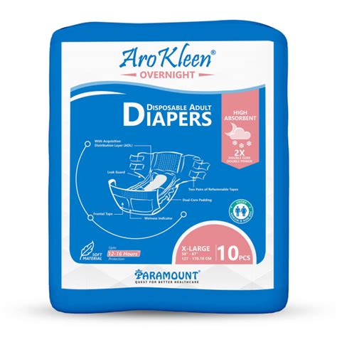 Buy Arokleen Overnight Disposable Adult Diapers Xl 127 Cm 170 18 Cm 10 S Online At Best