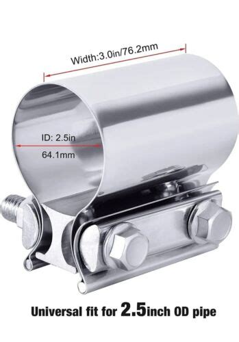 Evil Energy 25 Inch Exhaust Clampbutt Joint Band Clamp Sleeve Coupler J1l Ebay