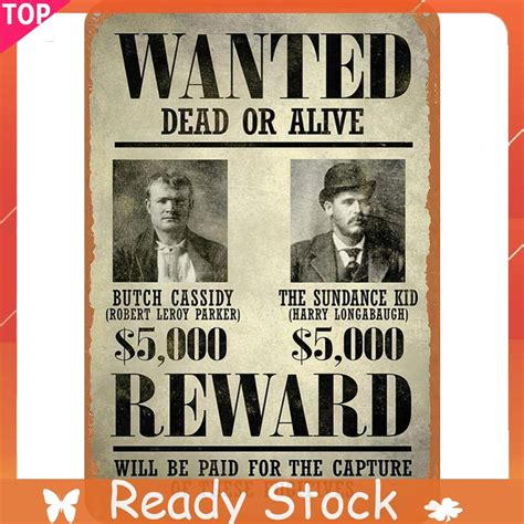 vintage metal plate wanted wall art home