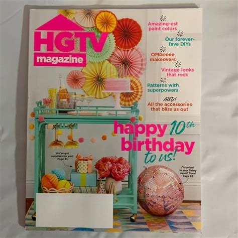 HGTV Magazine October 2021 10th Birthday Issue Paint Colors Vintage