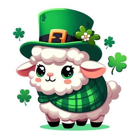 Ai Generated The Woolly Wonder A Charming Irish Sheep St Patrick Day